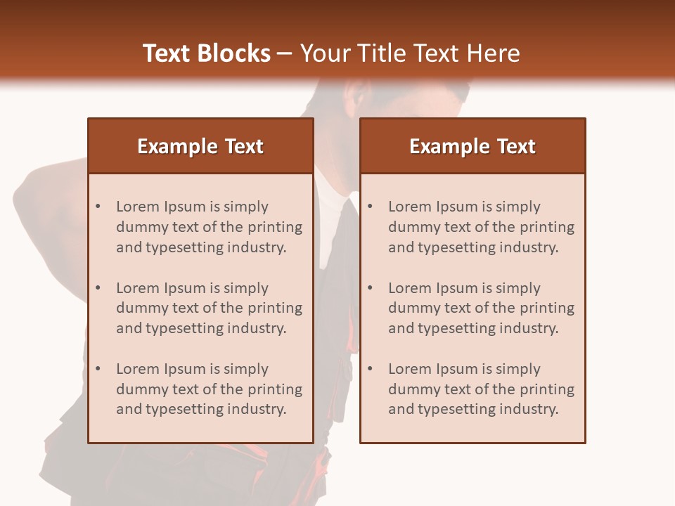 Backache Holding Compensation PowerPoint Template