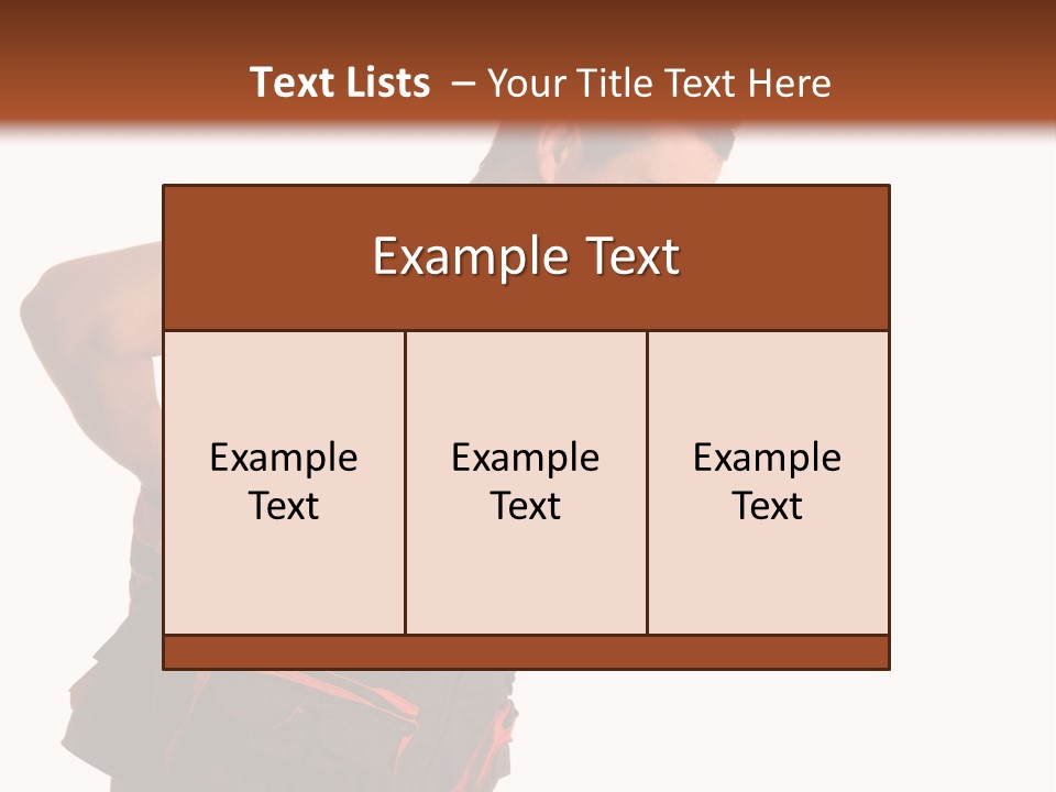 Backache Holding Compensation PowerPoint Template