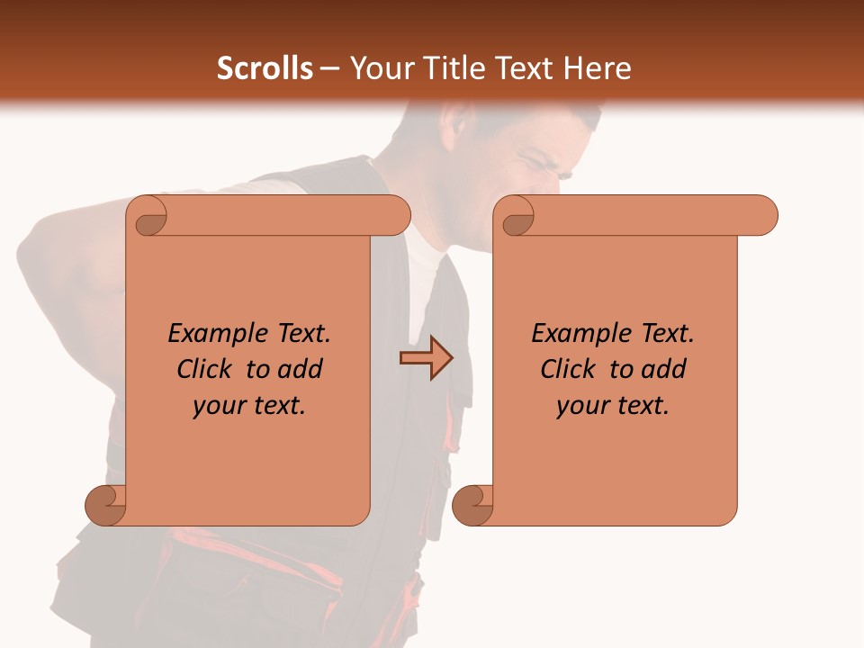 Backache Holding Compensation PowerPoint Template