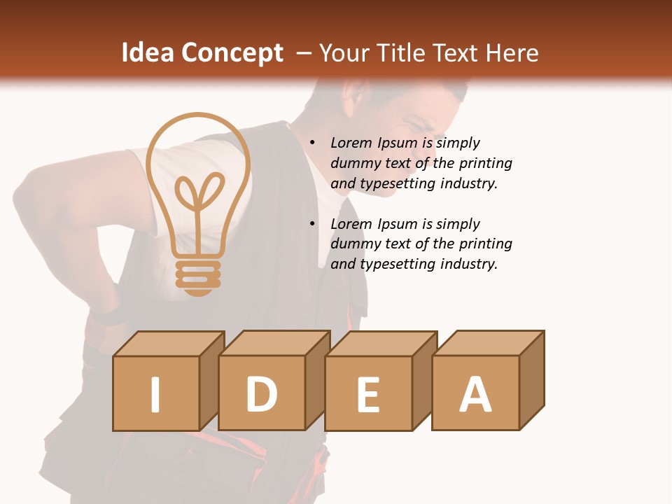 Backache Holding Compensation PowerPoint Template