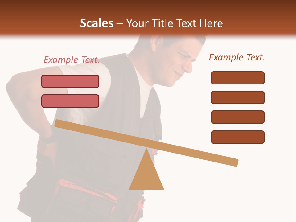 Backache Holding Compensation PowerPoint Template