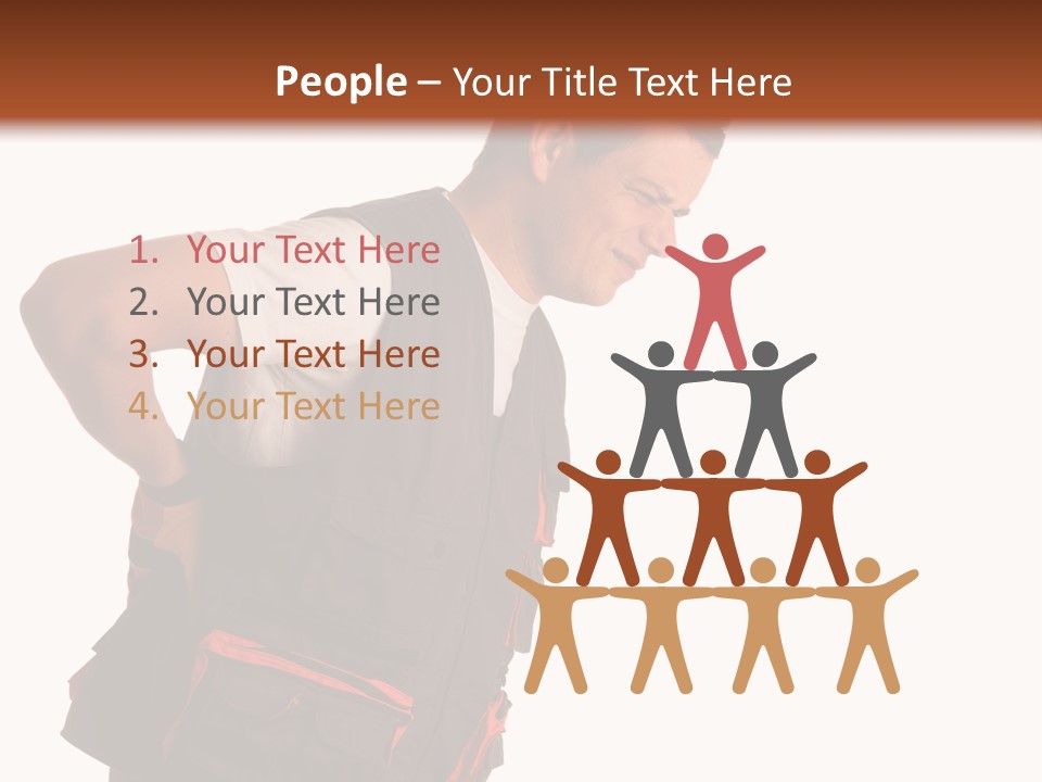 Backache Holding Compensation PowerPoint Template