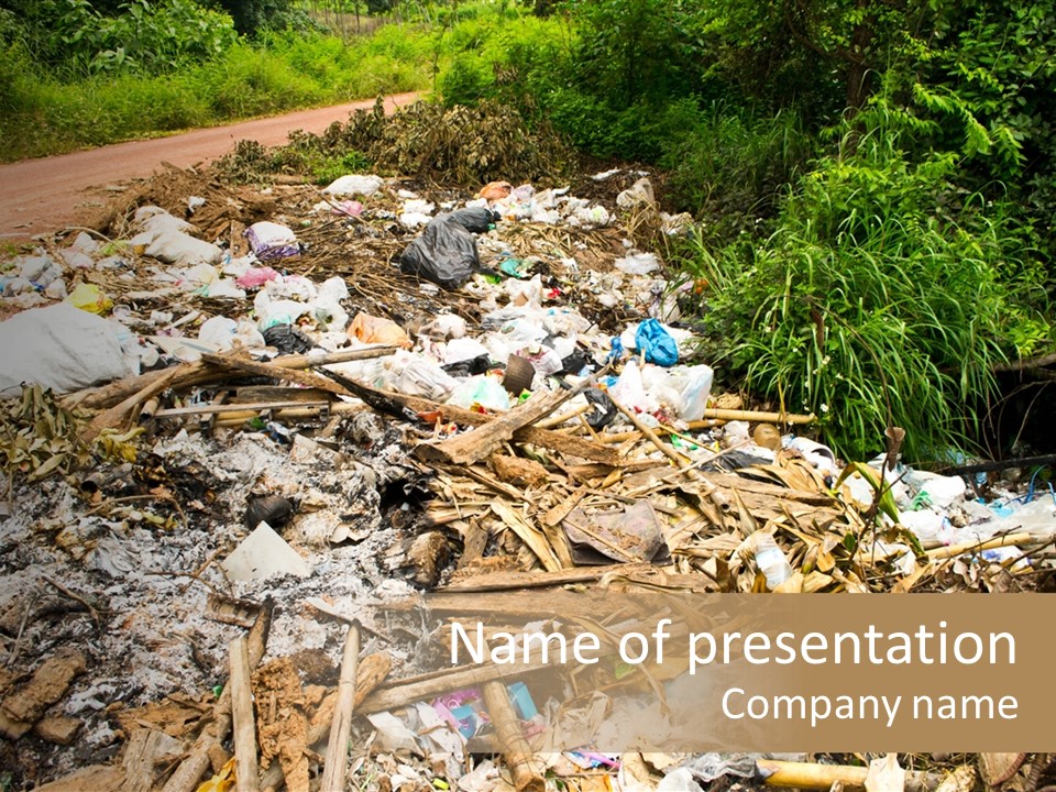 Trash Litter Pile PowerPoint Template