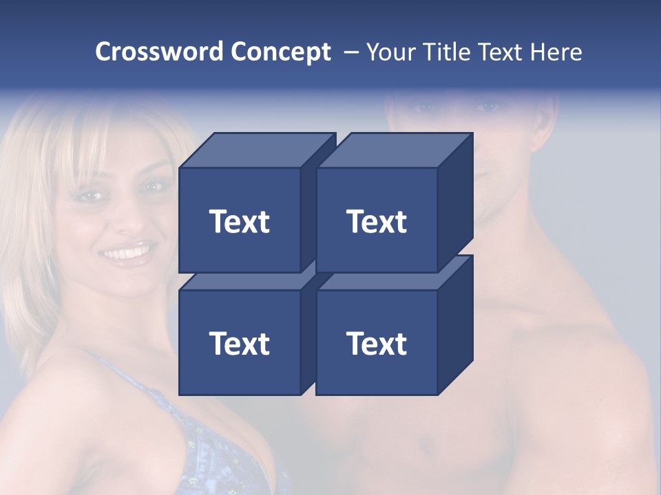 Fit Flexing Couple PowerPoint Template