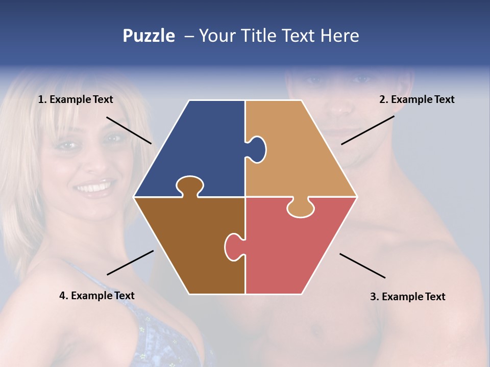 Fit Flexing Couple PowerPoint Template