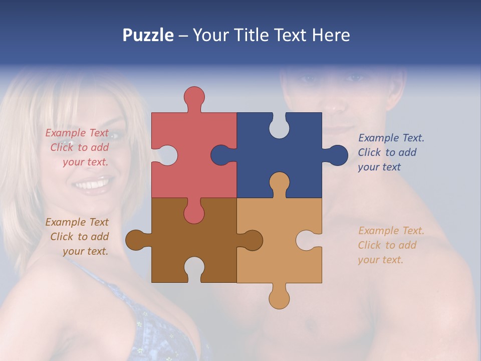 Fit Flexing Couple PowerPoint Template