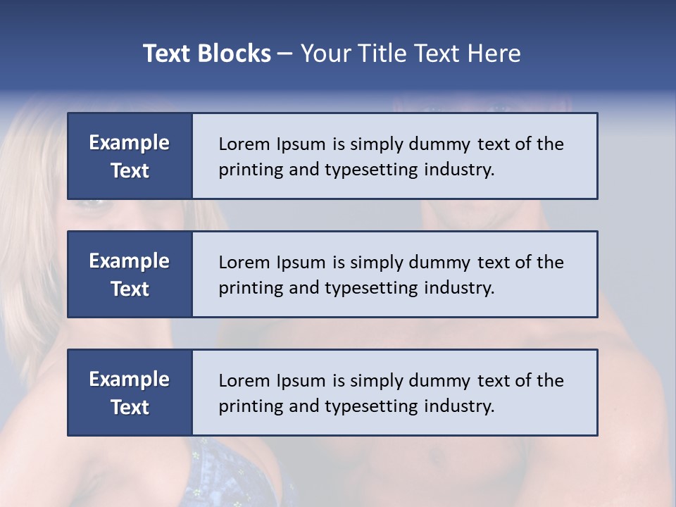 Fit Flexing Couple PowerPoint Template