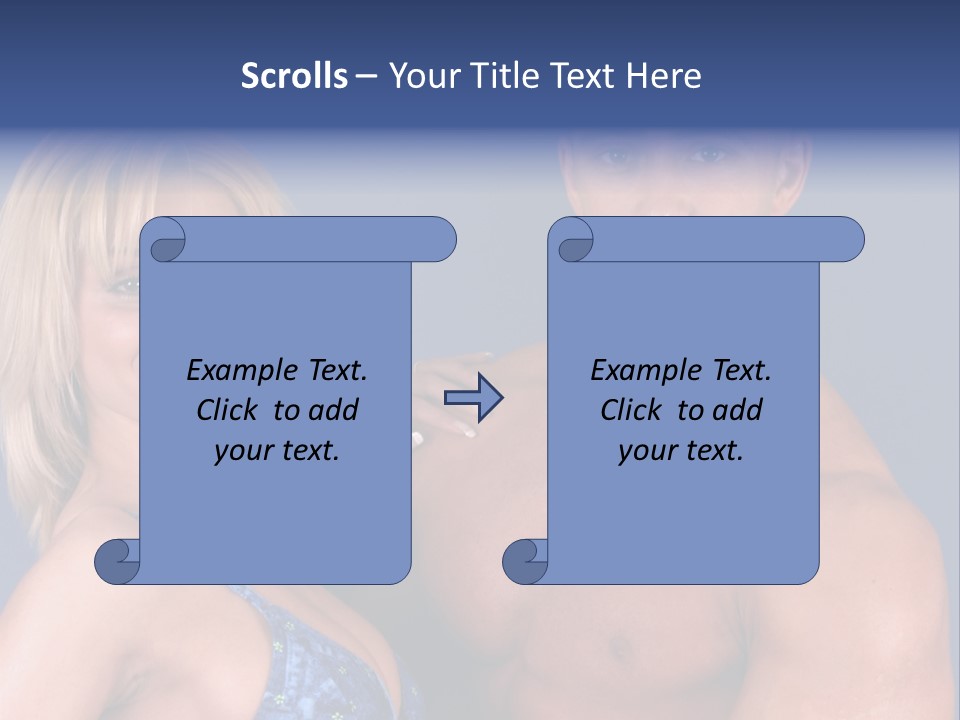 Fit Flexing Couple PowerPoint Template