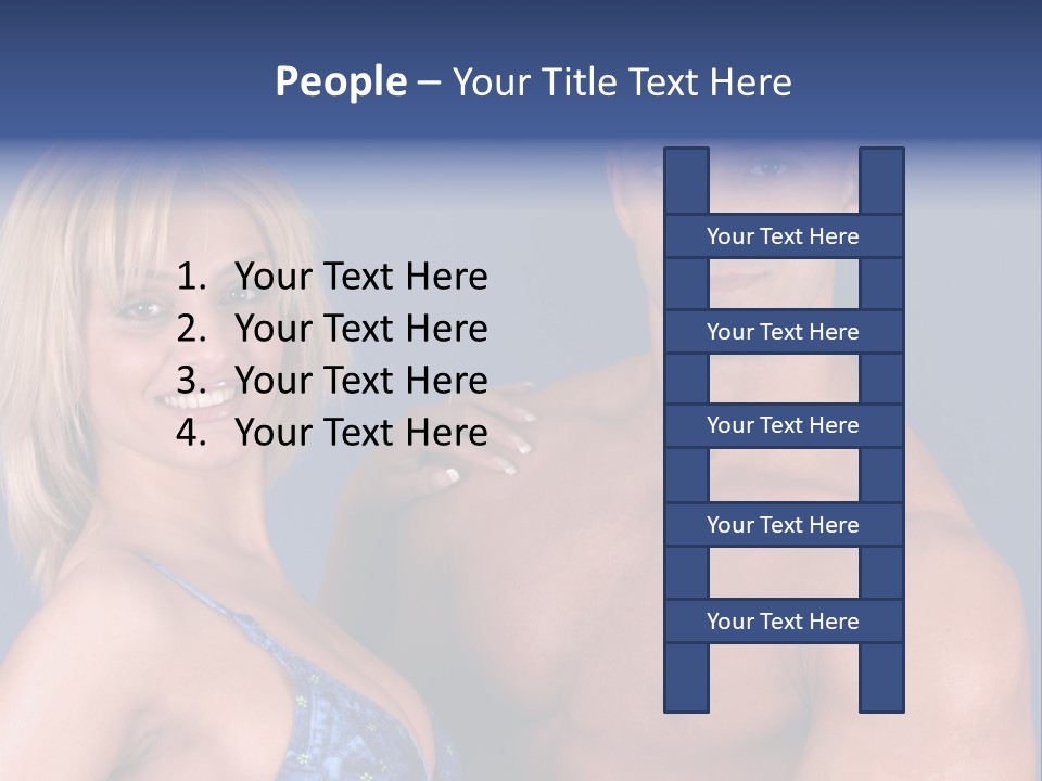 Fit Flexing Couple PowerPoint Template