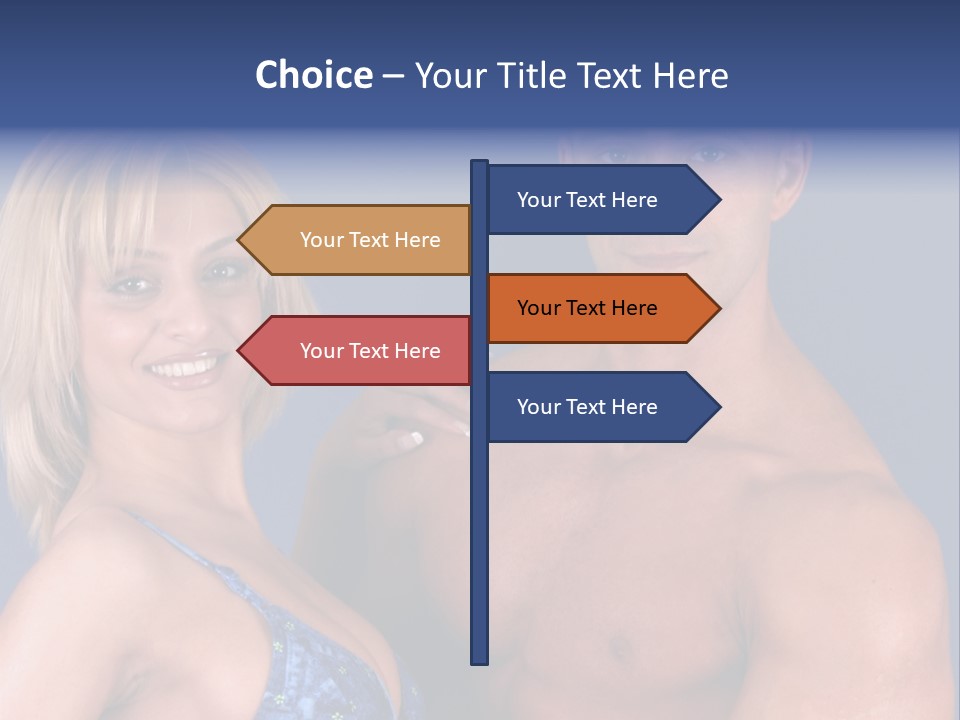 Fit Flexing Couple PowerPoint Template