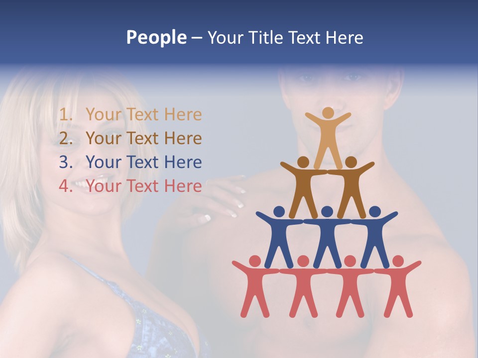 Fit Flexing Couple PowerPoint Template