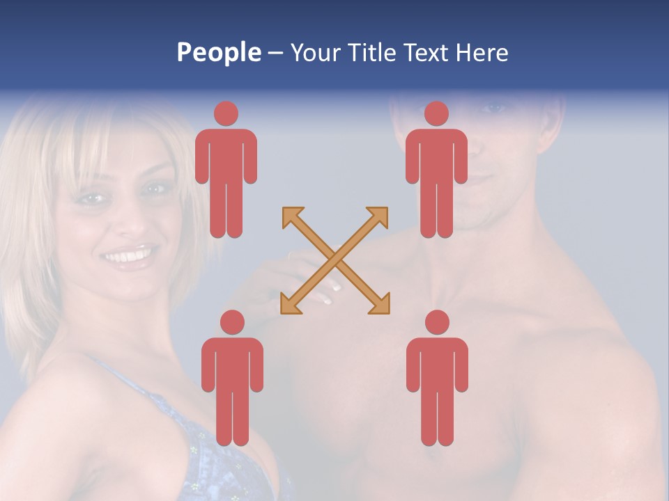 Fit Flexing Couple PowerPoint Template