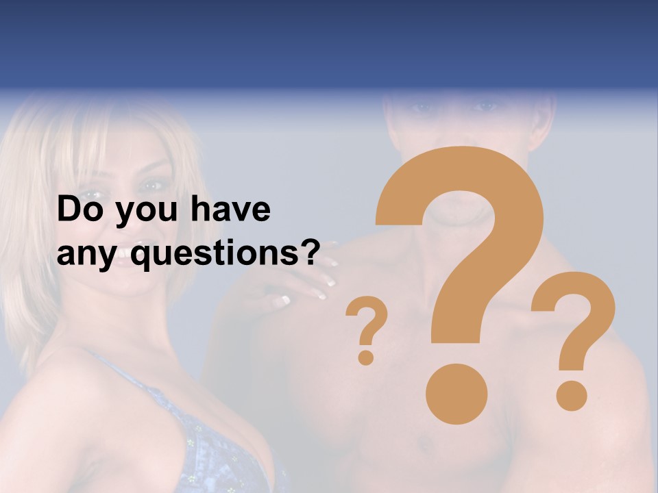 Fit Flexing Couple PowerPoint Template