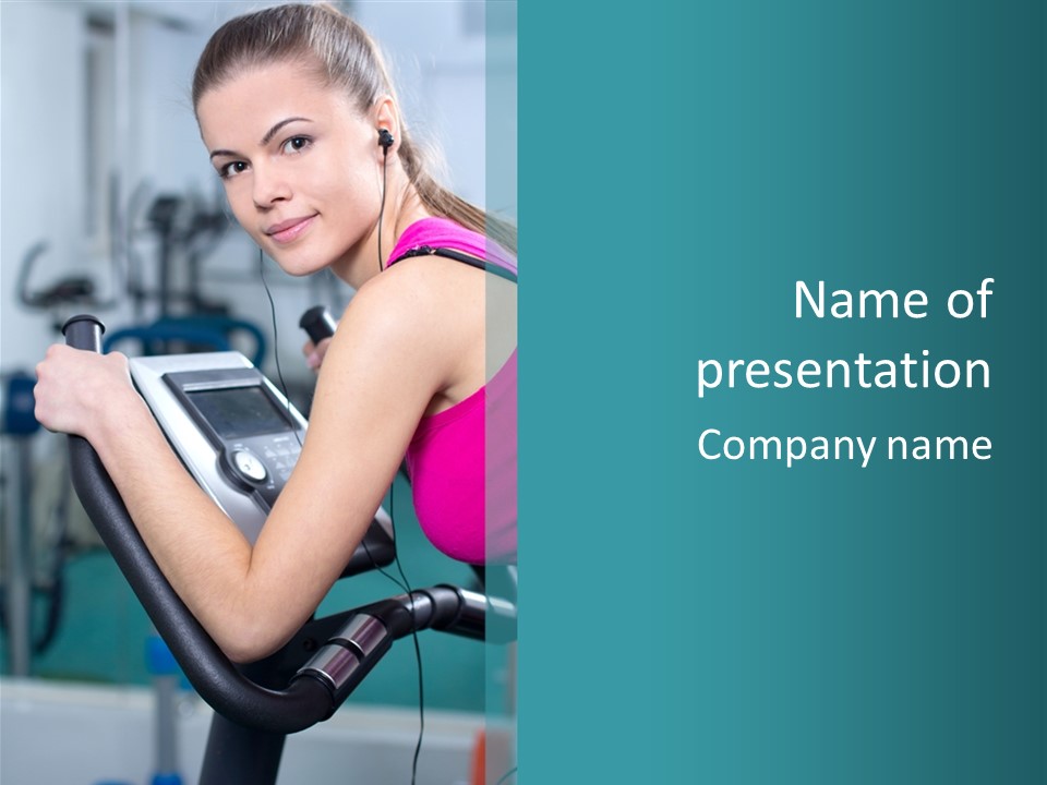 Caucasian Training Sport PowerPoint Template