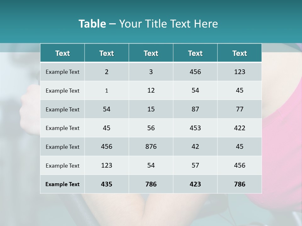 Caucasian Training Sport PowerPoint Template