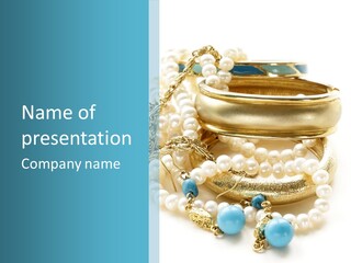 Jewelry Glamour White PowerPoint Template