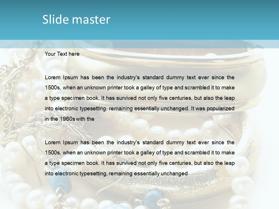 Jewelry Glamour White PowerPoint Template