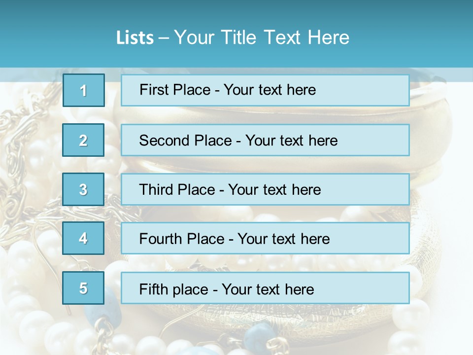 Jewelry Glamour White PowerPoint Template
