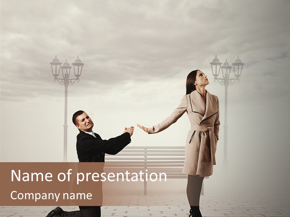 Caucasian Emotional Concept PowerPoint Template