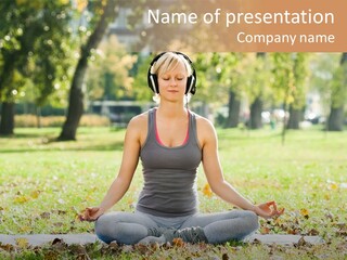 Relaxation Zenlike Meditating PowerPoint Template
