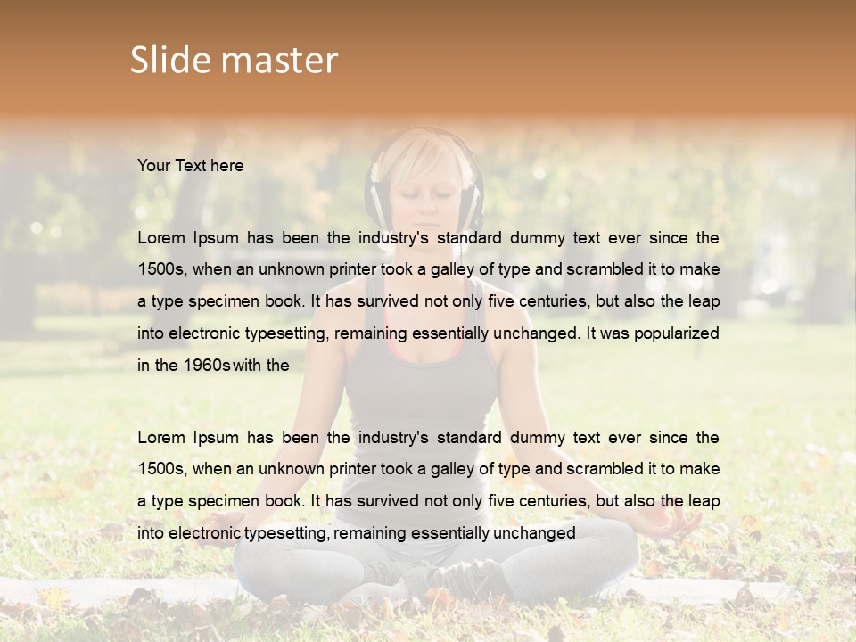 Relaxation Zenlike Meditating PowerPoint Template