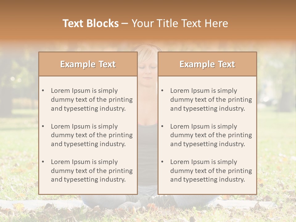 Relaxation Zenlike Meditating PowerPoint Template
