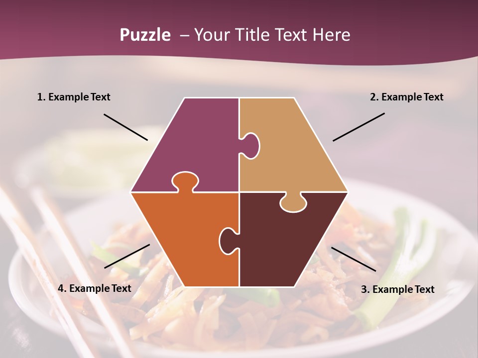 Noodle Chopsticks Plate PowerPoint Template