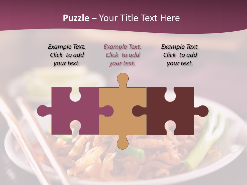 Noodle Chopsticks Plate PowerPoint Template