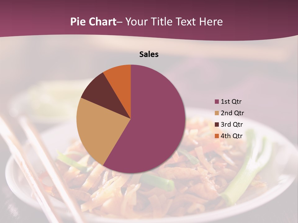 Noodle Chopsticks Plate PowerPoint Template