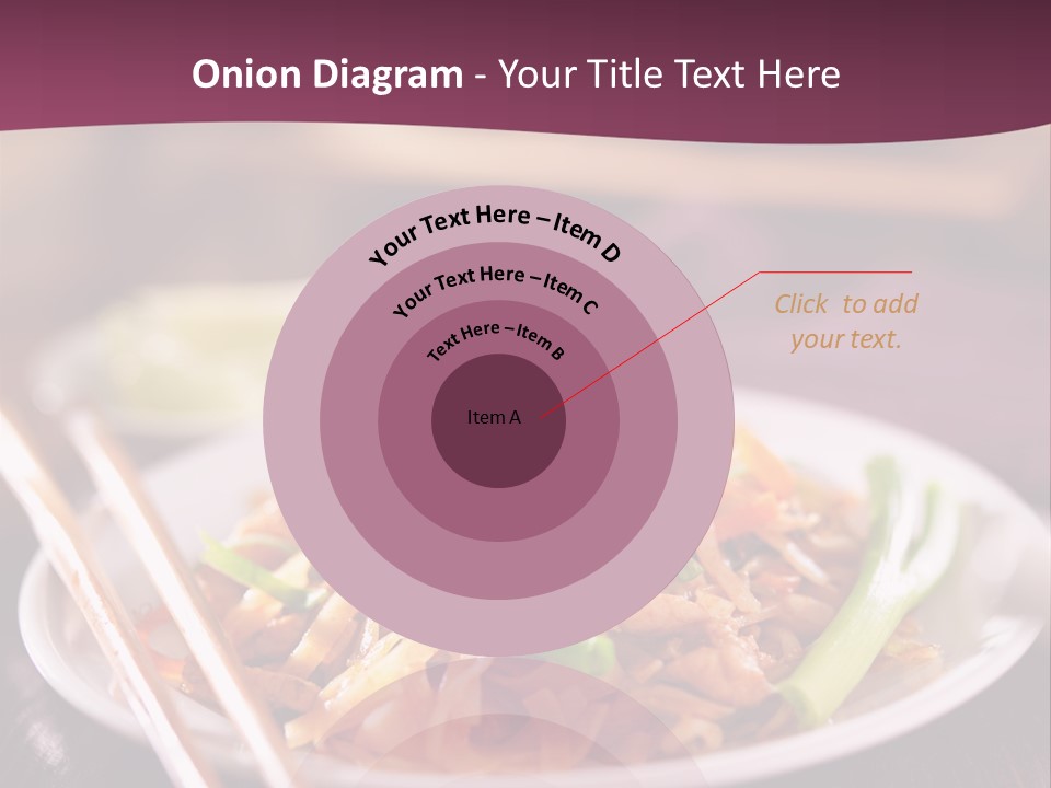 Noodle Chopsticks Plate PowerPoint Template