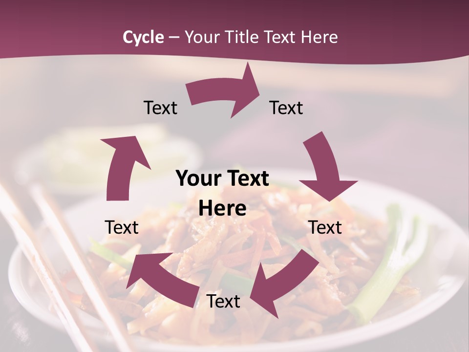 Noodle Chopsticks Plate PowerPoint Template