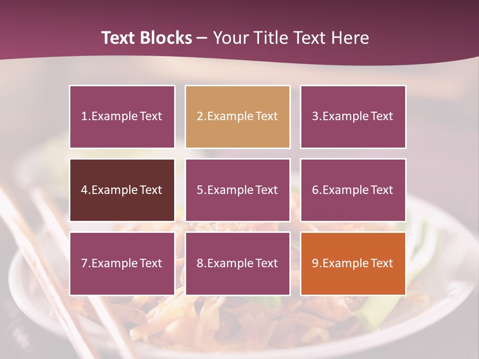 Noodle Chopsticks Plate PowerPoint Template