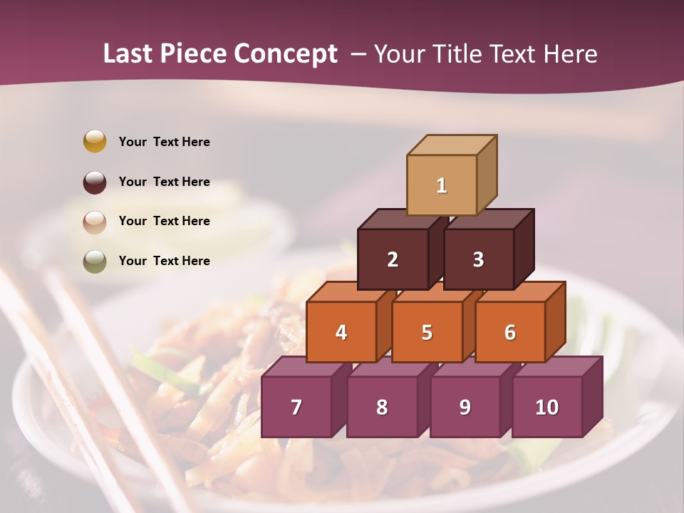 Noodle Chopsticks Plate PowerPoint Template