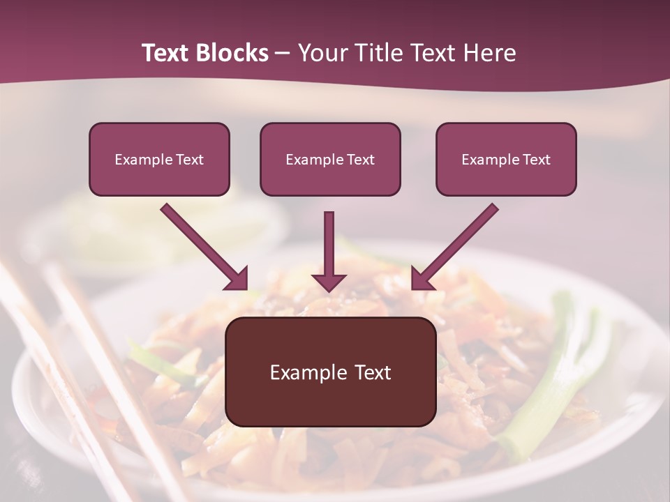 Noodle Chopsticks Plate PowerPoint Template