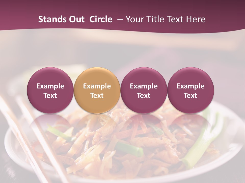 Noodle Chopsticks Plate PowerPoint Template