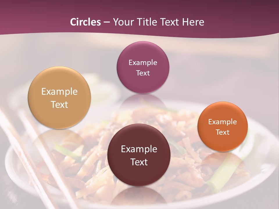 Noodle Chopsticks Plate PowerPoint Template