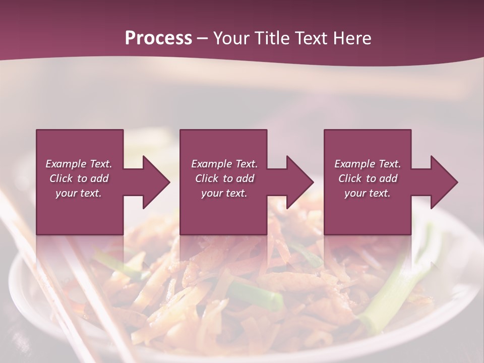 Noodle Chopsticks Plate PowerPoint Template