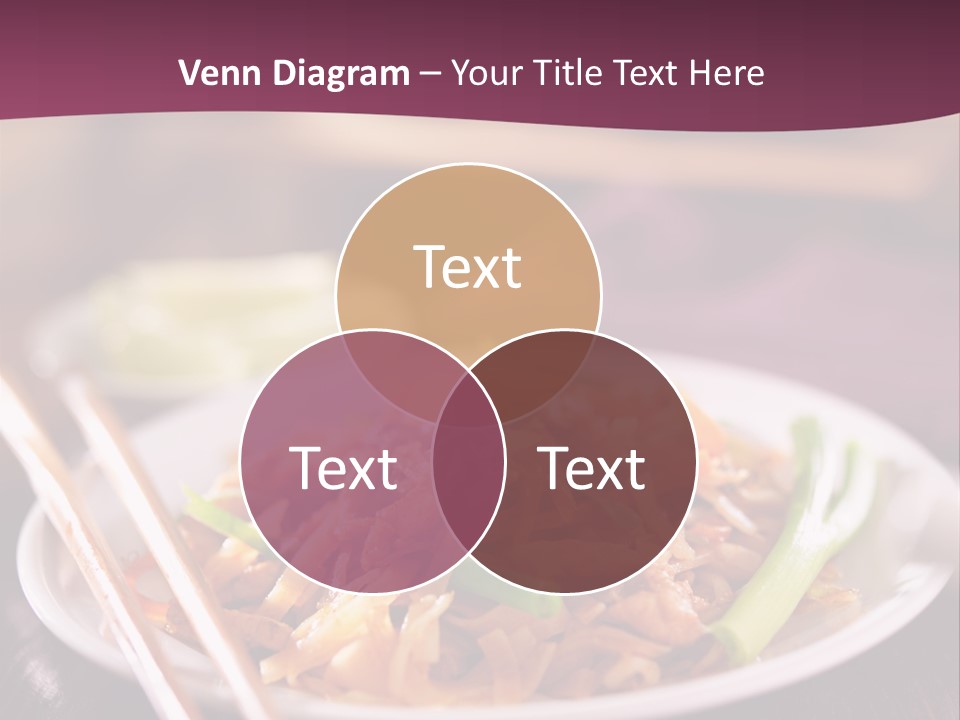 Noodle Chopsticks Plate PowerPoint Template