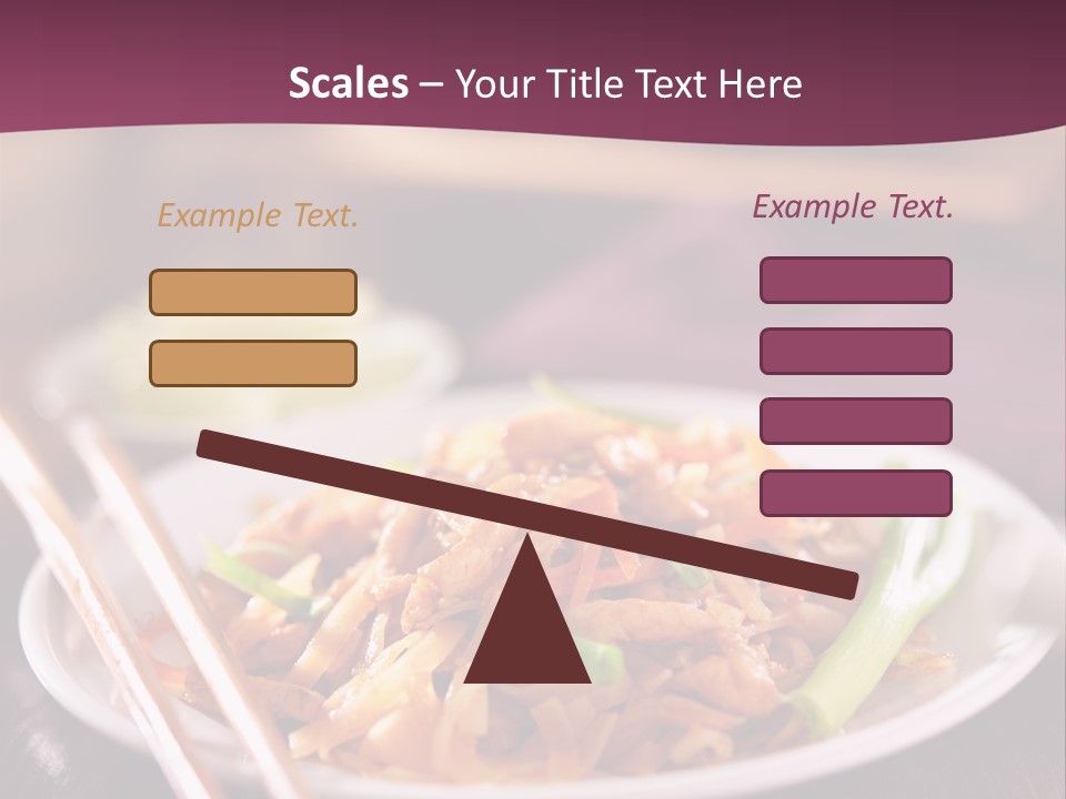 Noodle Chopsticks Plate PowerPoint Template