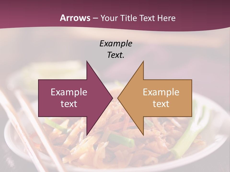 Noodle Chopsticks Plate PowerPoint Template