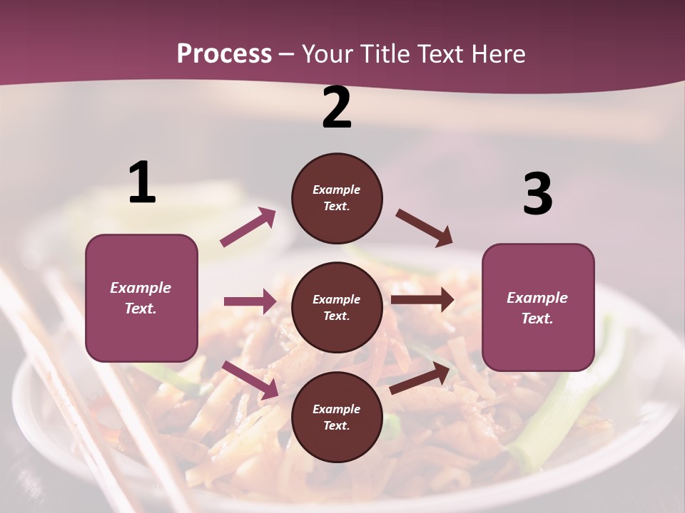 Noodle Chopsticks Plate PowerPoint Template