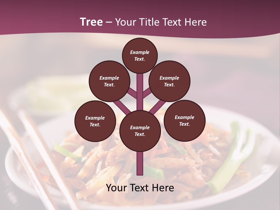 Noodle Chopsticks Plate PowerPoint Template