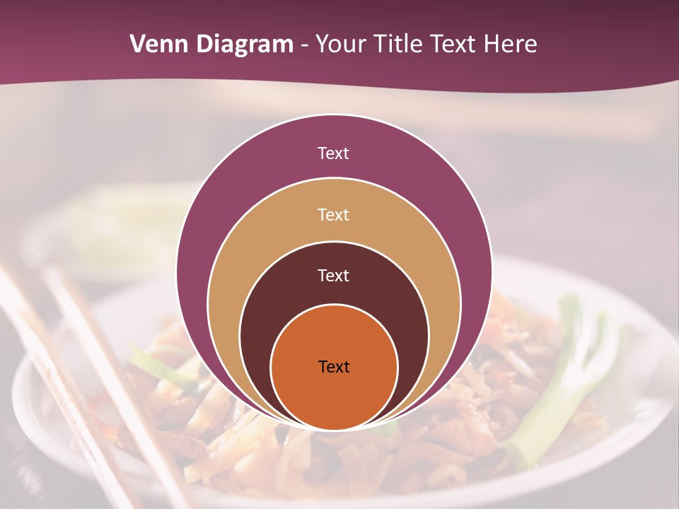 Noodle Chopsticks Plate PowerPoint Template