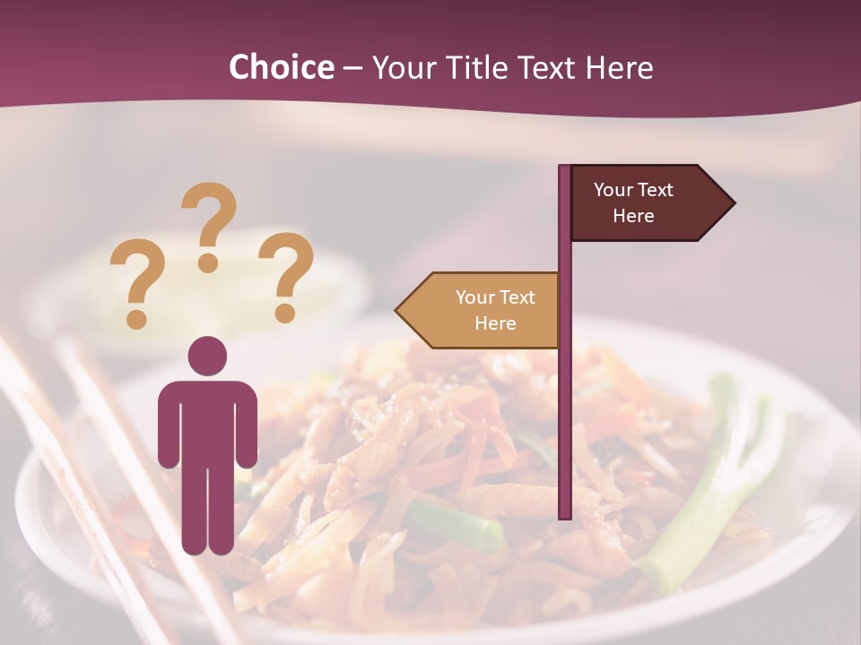 Noodle Chopsticks Plate PowerPoint Template