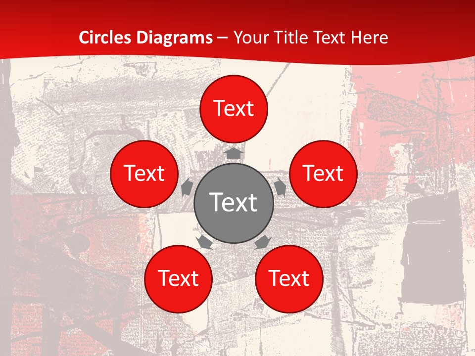 Busy Blurred People Anonymous PowerPoint Template