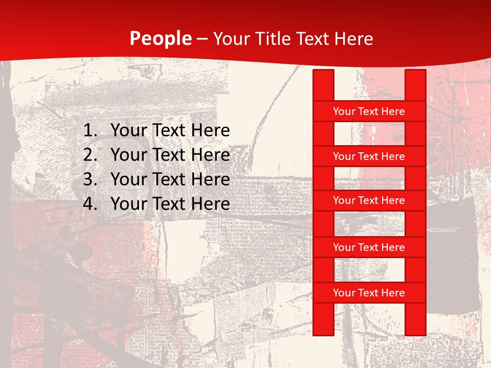 Busy Blurred People Anonymous PowerPoint Template