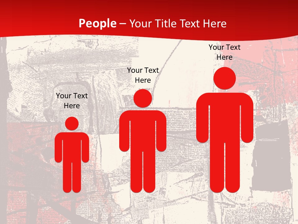 Busy Blurred People Anonymous PowerPoint Template