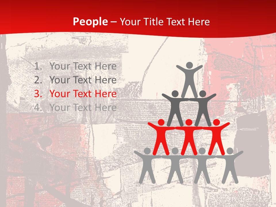 Busy Blurred People Anonymous PowerPoint Template