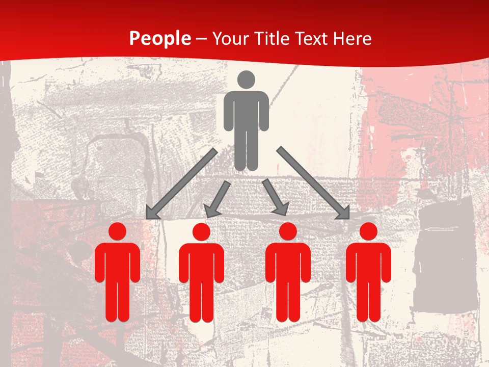 Busy Blurred People Anonymous PowerPoint Template