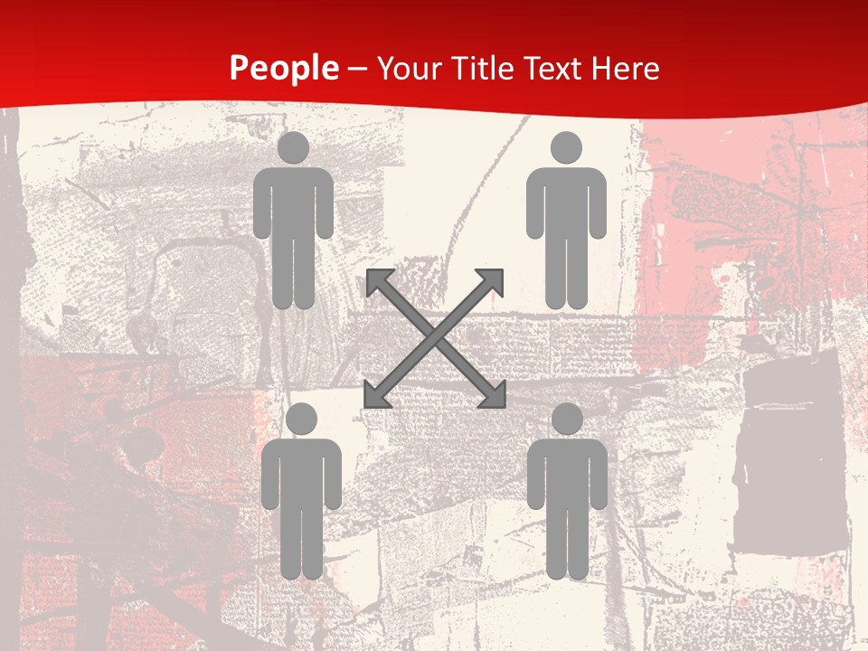 Busy Blurred People Anonymous PowerPoint Template
